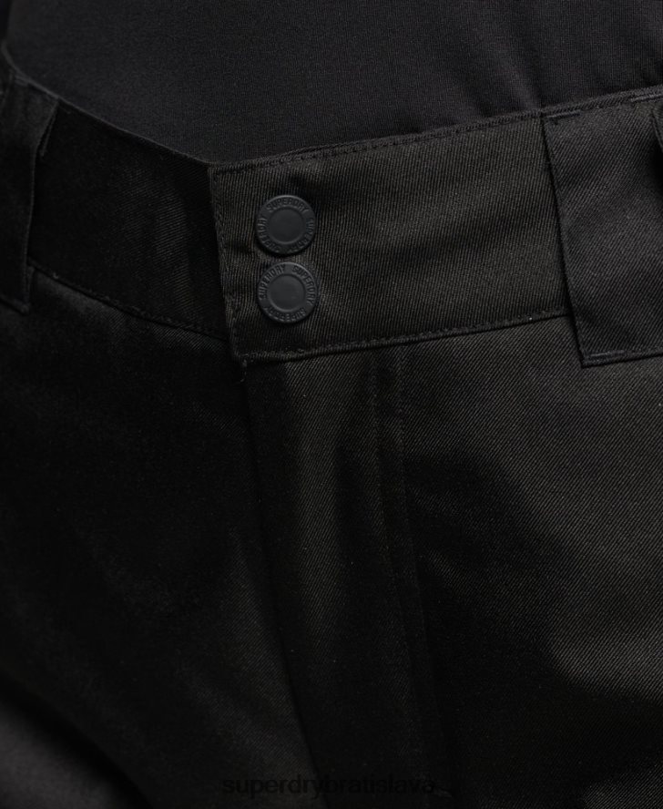 Superdry ženy záchranárske nohavice 6B4ZTR6550 oblečenie čierna