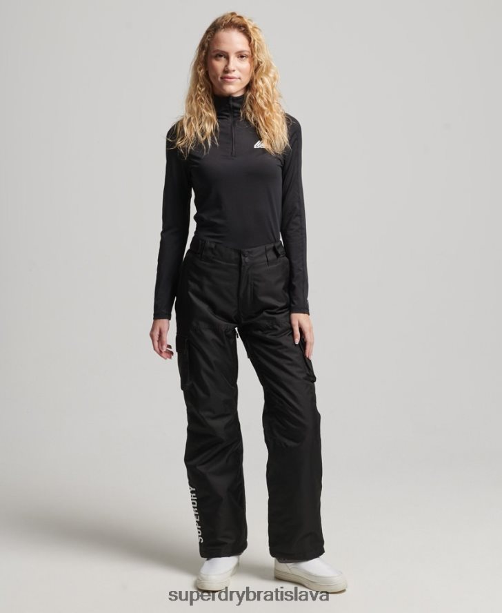 Superdry ženy záchranárske nohavice 6B4ZTR6550 oblečenie čierna