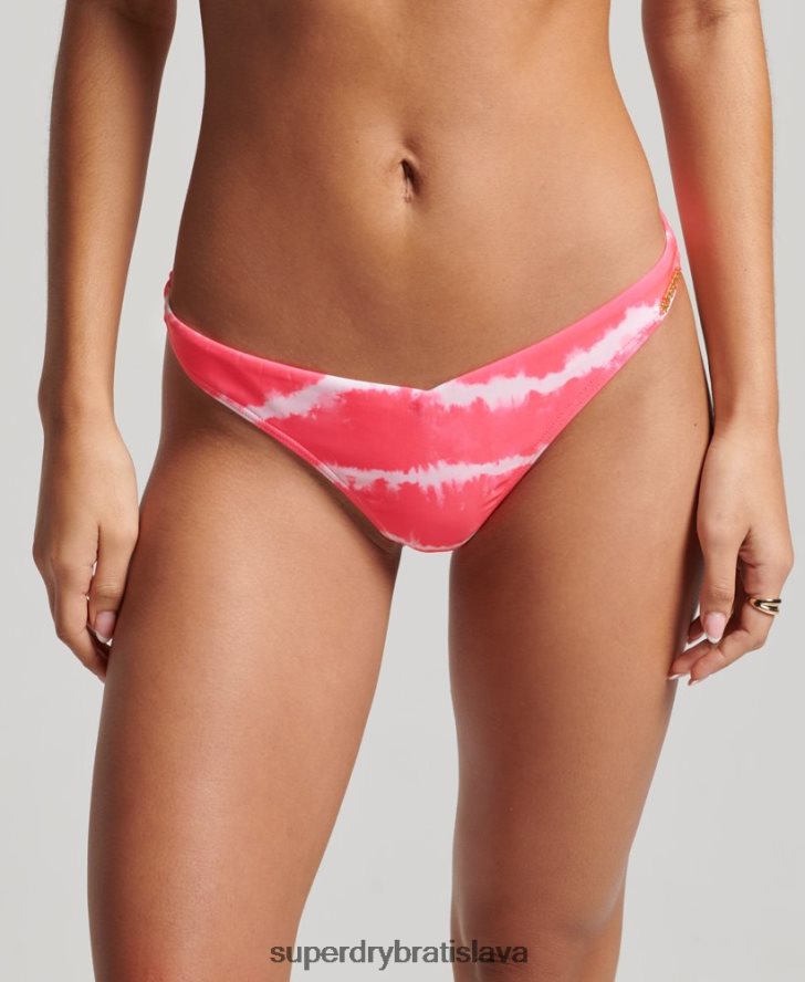 Superdry ženy Recyklované bikinové nohavičky na farbenie kravaty 6B4ZTR3205 oblečenie Ružová