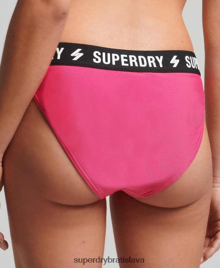 Superdry ženy Recyklované elastické nohavičky do bikín 6B4ZTR3241 oblečenie Ružová