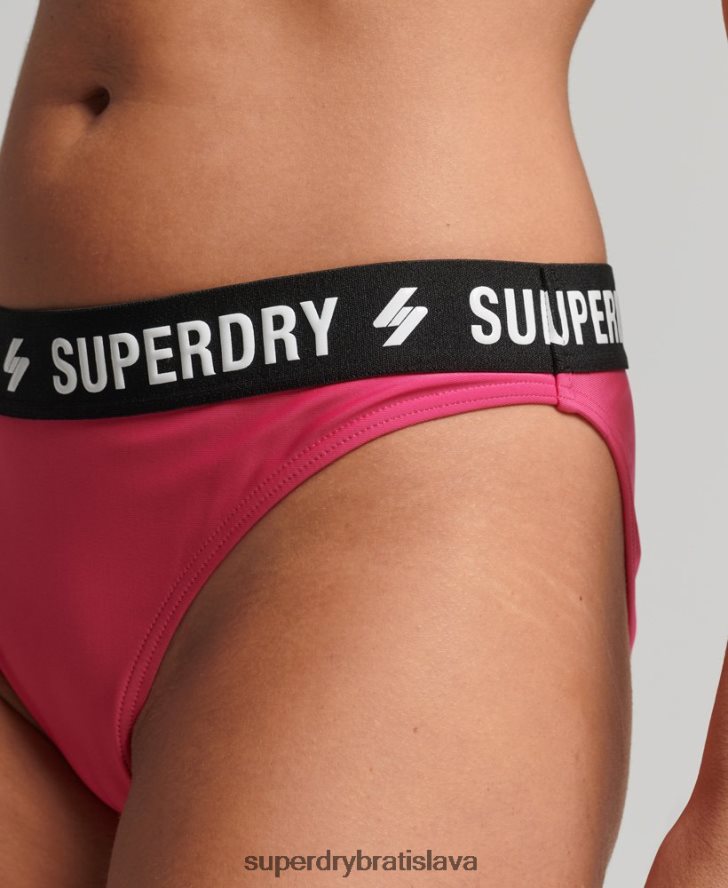 Superdry ženy Recyklované elastické nohavičky do bikín 6B4ZTR3241 oblečenie Ružová