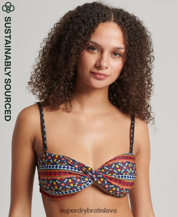 Superdry ženy Vintage twist bandeau top bikín 6B4ZTR6636 oblečenie multi