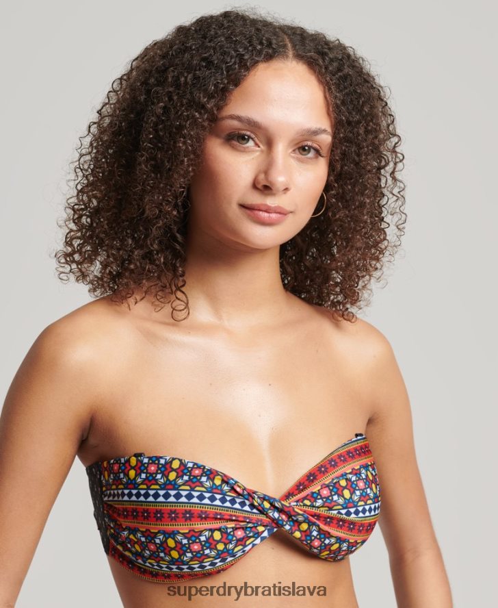 Superdry ženy Vintage twist bandeau top bikín 6B4ZTR6636 oblečenie multi