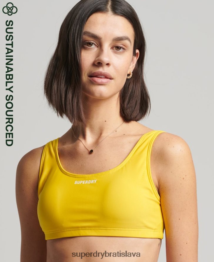 Superdry ženy nevyhnutný top bikín 6B4ZTR3226 oblečenie žltá