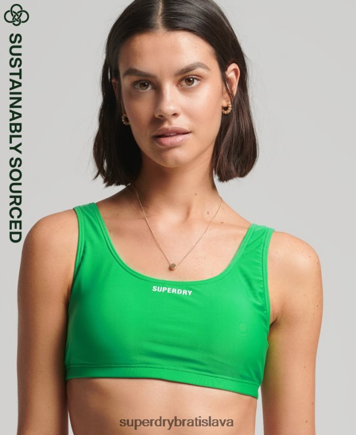Superdry ženy nevyhnutný top bikín 6B4ZTR3227 oblečenie zelená