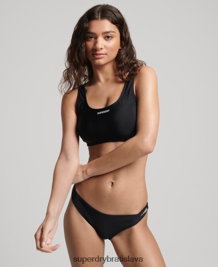 Superdry ženy nevyhnutný top bikín 6B4ZTR3245 oblečenie čierna