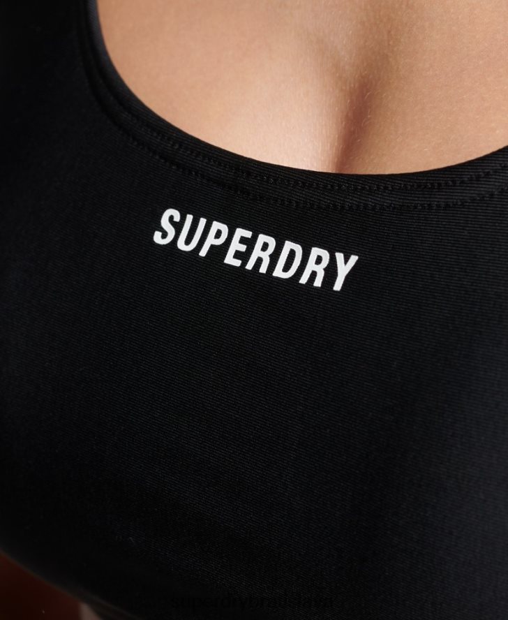 Superdry ženy nevyhnutný top bikín 6B4ZTR3245 oblečenie čierna