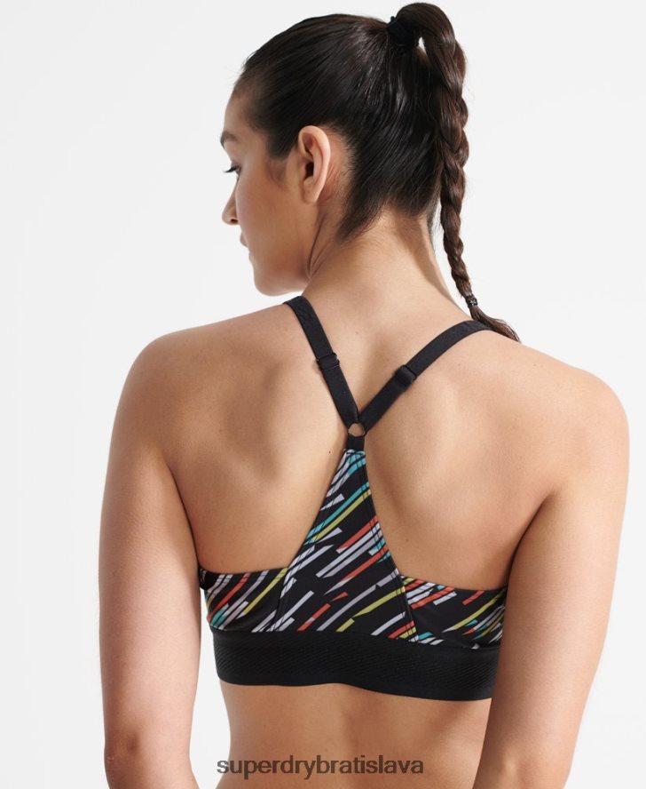 Superdry ženy športový volejbalový top bikín 6B4ZTR6353 oblečenie čierna