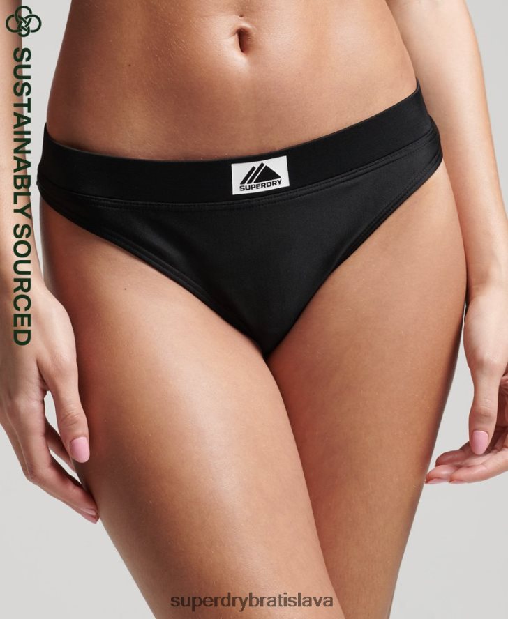 Superdry ženy recyklované horské bikiny nohavičky 6B4ZTR3221 oblečenie čierna