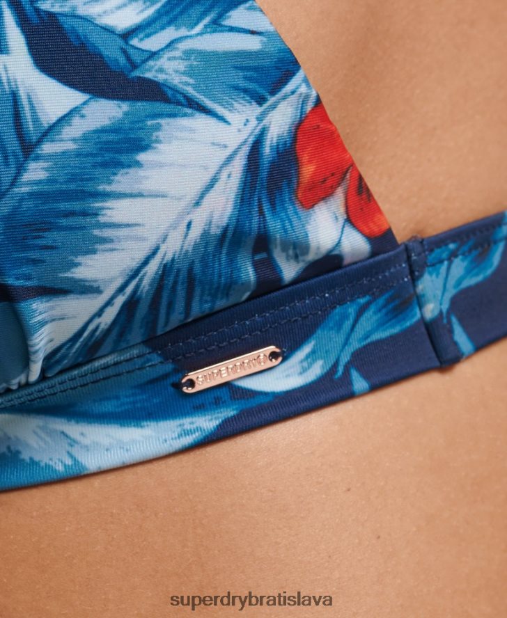 Superdry ženy ročník bikín vzadu 6B4ZTR6767 oblečenie tmavomodrá