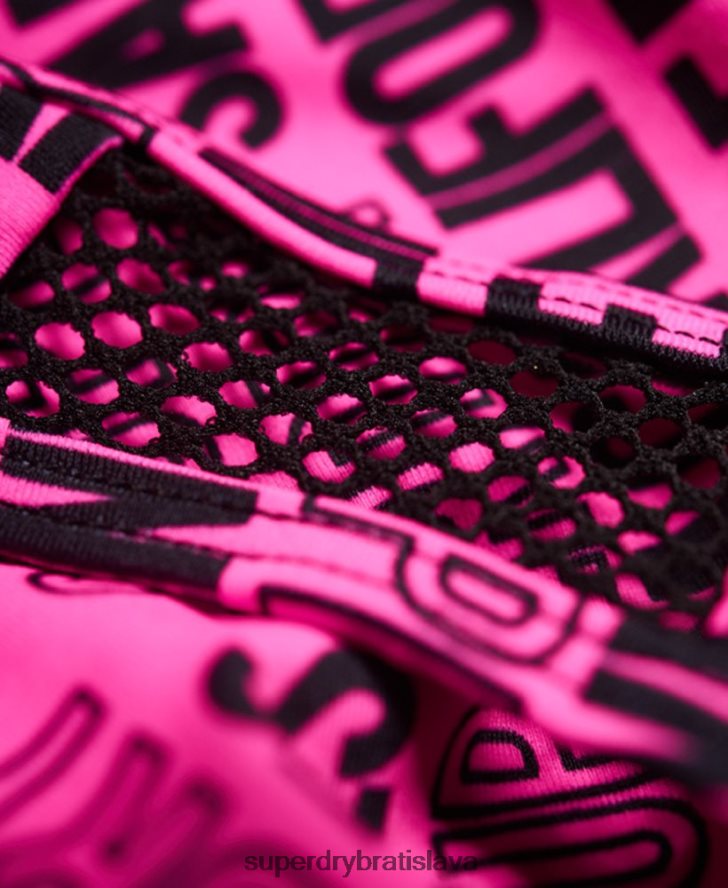 Superdry ženy spodný diel bikín s logom cali 6B4ZTR3266 oblečenie Ružová