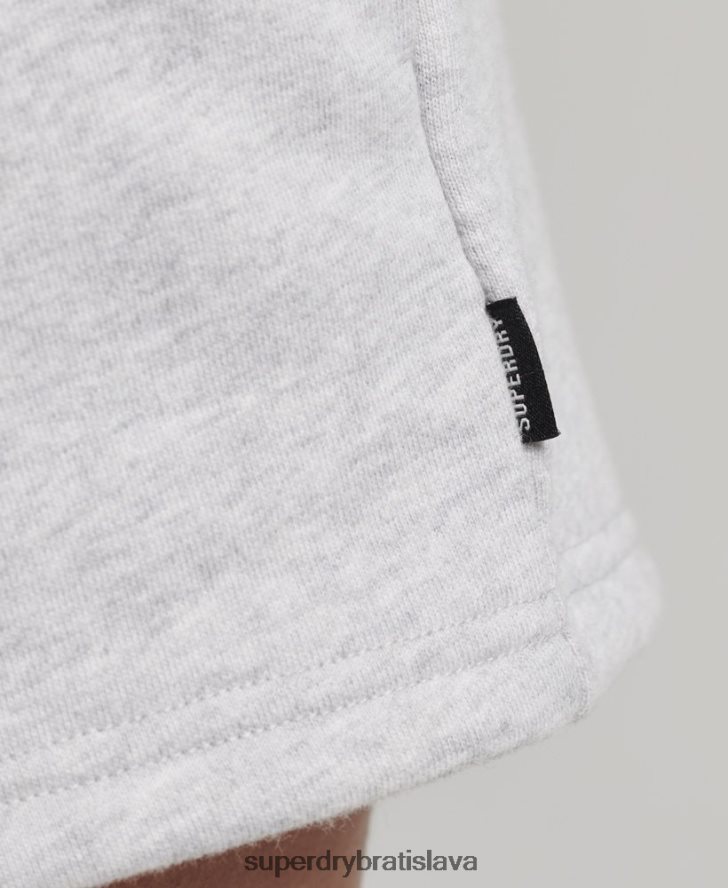 Superdry ženy Džersejové šortky s vintage logom z organickej bavlny 6B4ZTR3153 oblečenie svetlo šedá