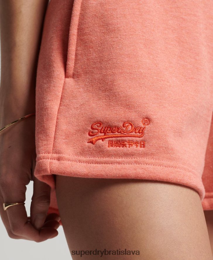 Superdry ženy Džersejové šortky s vintage logom z organickej bavlny 6B4ZTR3155 oblečenie koralový