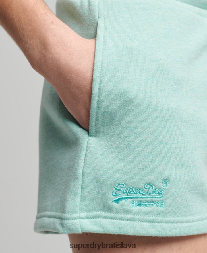 Superdry ženy Džersejové šortky s vintage logom z organickej bavlny 6B4ZTR3156 oblečenie zelená