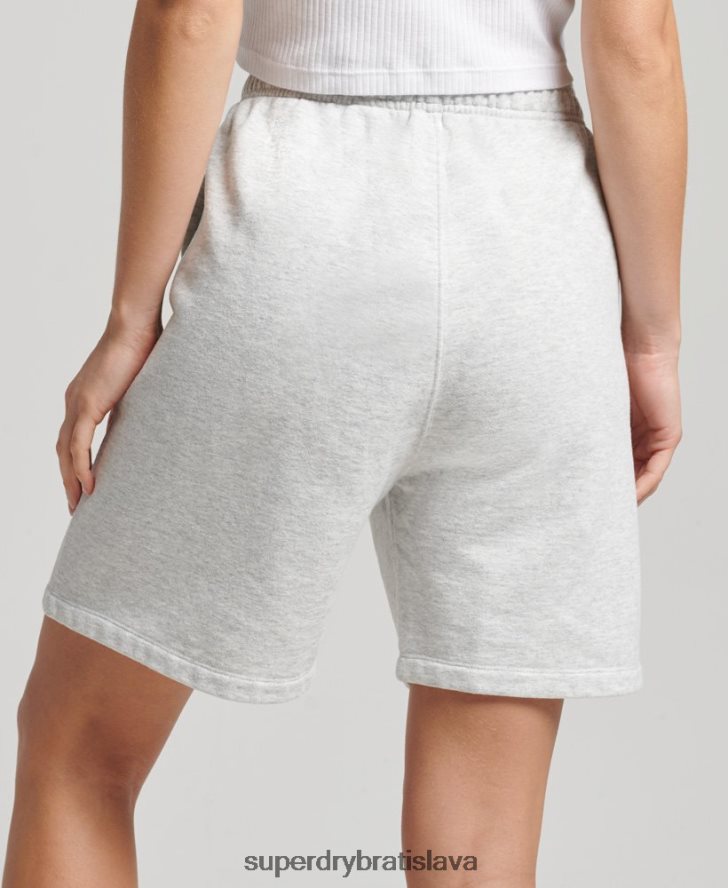 Superdry ženy chlapčenské šortky s poltónovým logom 6B4ZTR3165 oblečenie sivá