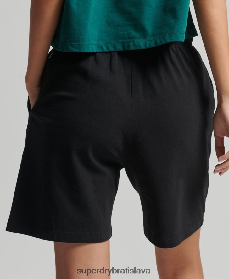 Superdry ženy code core sport chlapčenské šortky 6B4ZTR3162 oblečenie čierna