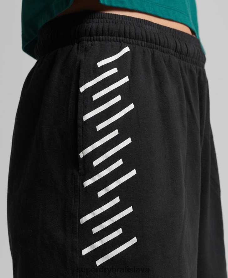 Superdry ženy code core sport chlapčenské šortky 6B4ZTR3162 oblečenie čierna