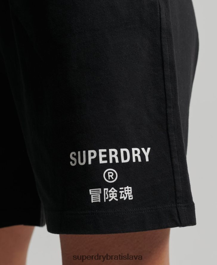 Superdry ženy code core sport chlapčenské šortky 6B4ZTR3162 oblečenie čierna