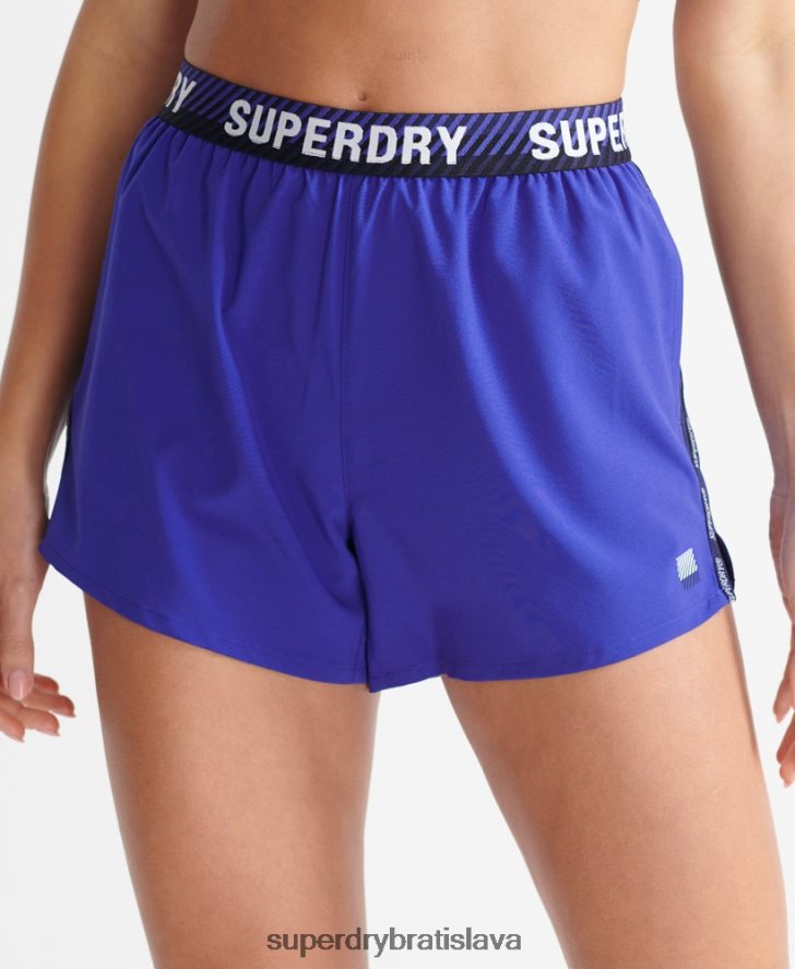 Superdry ženy cvičiť voľné šortky 6B4ZTR3170 oblečenie Modrá