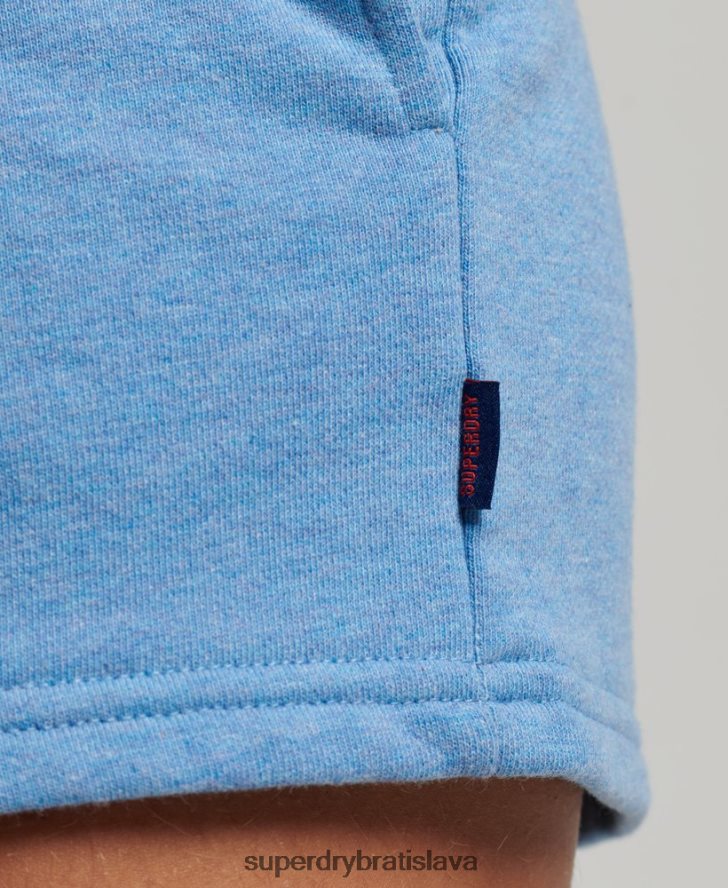 Superdry ženy džersejové šortky s vyšívaným vintage logom 6B4ZTR3113 oblečenie Modrá