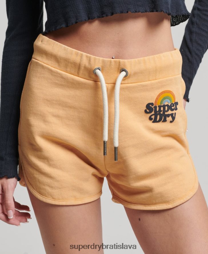 Superdry ženy dúhové šortky 6B4ZTR2167 oblečenie hnedá