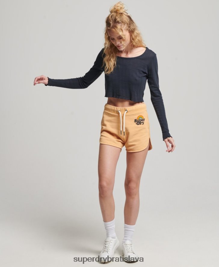 Superdry ženy dúhové šortky 6B4ZTR2167 oblečenie hnedá