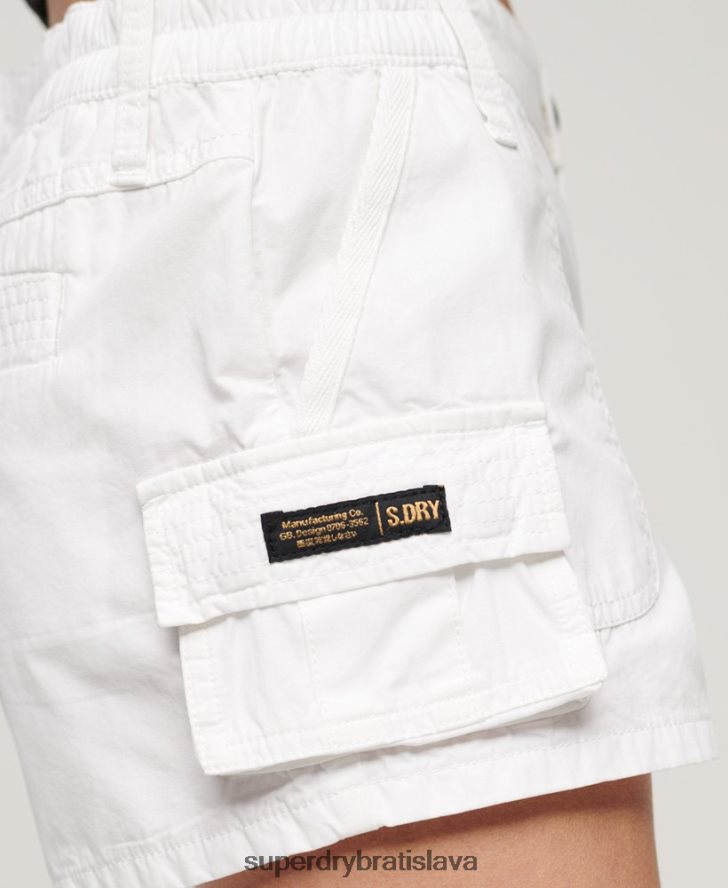 Superdry ženy úžitkové nákladné šortky 6B4ZTR2059 oblečenie biely