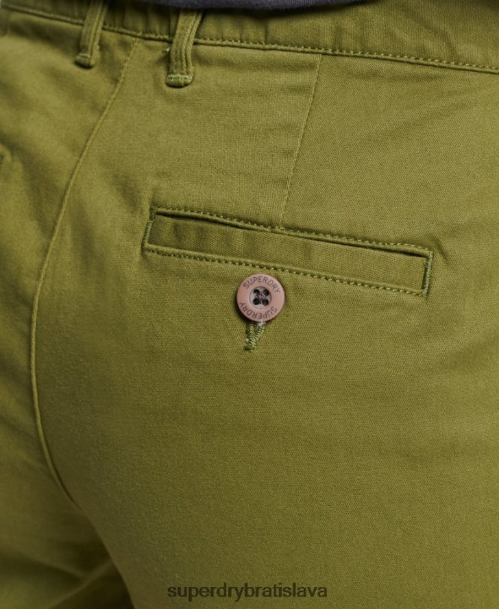 Superdry ženy mestské chino šortky 6B4ZTR3121 oblečenie zelená