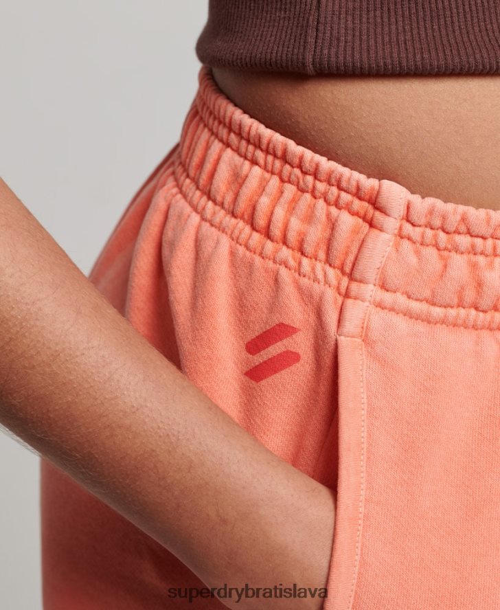 Superdry ženy športové teplákové šortky 6B4ZTR2268 oblečenie koralový