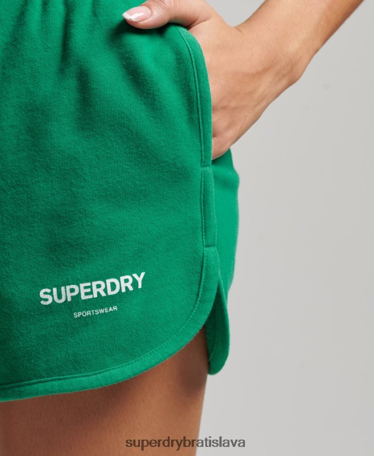 Superdry ženy športové teplákové šortky 6B4ZTR3119 oblečenie zelená
