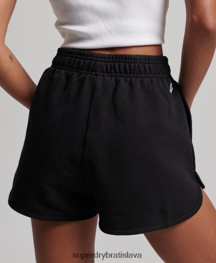 Superdry ženy športové teplákové šortky 6B4ZTR3149 oblečenie čierna