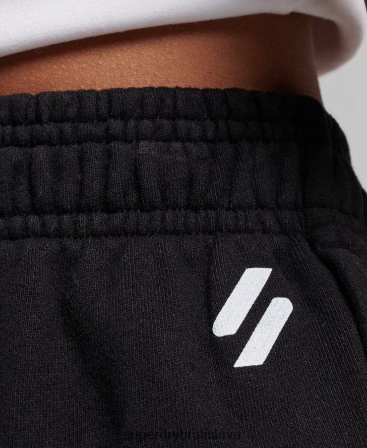 Superdry ženy športové teplákové šortky 6B4ZTR3149 oblečenie čierna