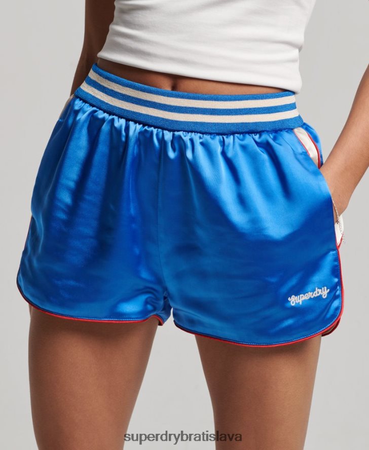 Superdry ženy pretekárske šortky suika 6B4ZTR2234 oblečenie Modrá