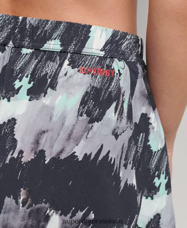 Superdry ženy run shell shorts 6B4ZTR6316 oblečenie tmavošedý