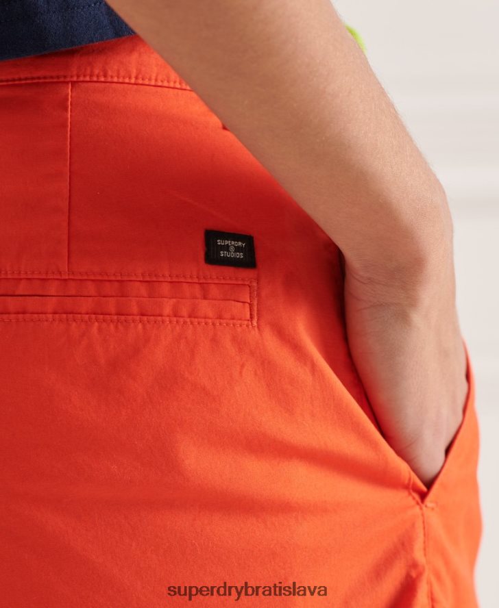 Superdry ženy štúdiá zapnú šortky 6B4ZTR3174 oblečenie oranžová