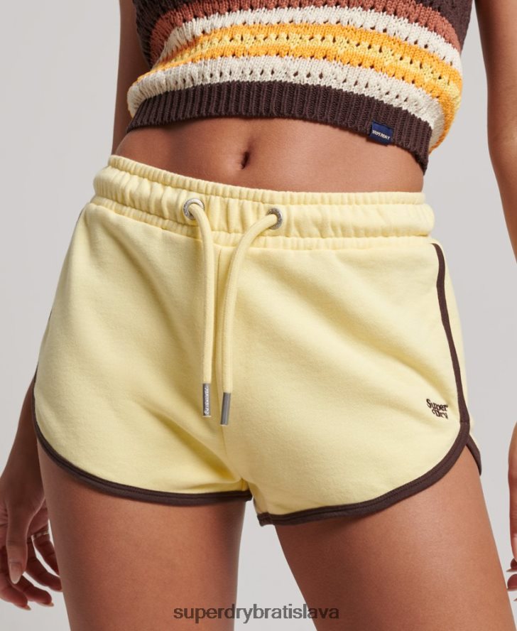 Superdry ženy vintage dres pretekárske šortky 6B4ZTR3107 oblečenie žltá