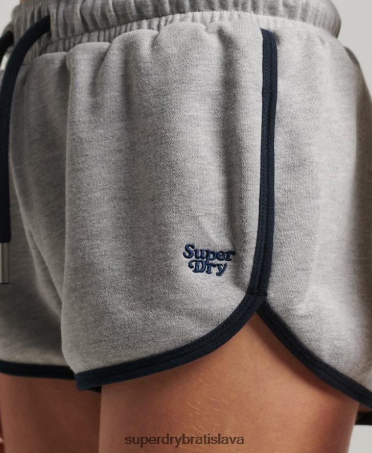 Superdry ženy vintage dres pretekárske šortky 6B4ZTR3115 oblečenie tmavošedý