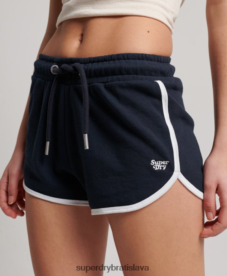 Superdry ženy vintage dres pretekárske šortky 6B4ZTR3157 oblečenie námorníctvo