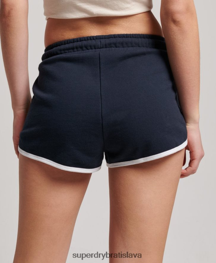 Superdry ženy vintage dres pretekárske šortky 6B4ZTR3157 oblečenie námorníctvo