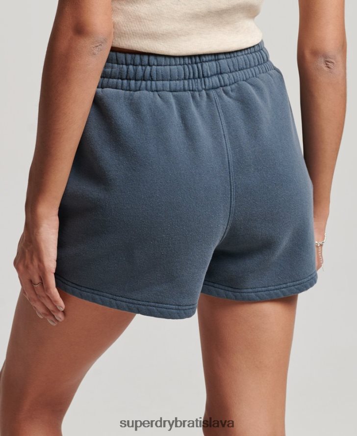 Superdry ženy vintage pracie teplákové šortky 6B4ZTR3122 oblečenie námorníctvo
