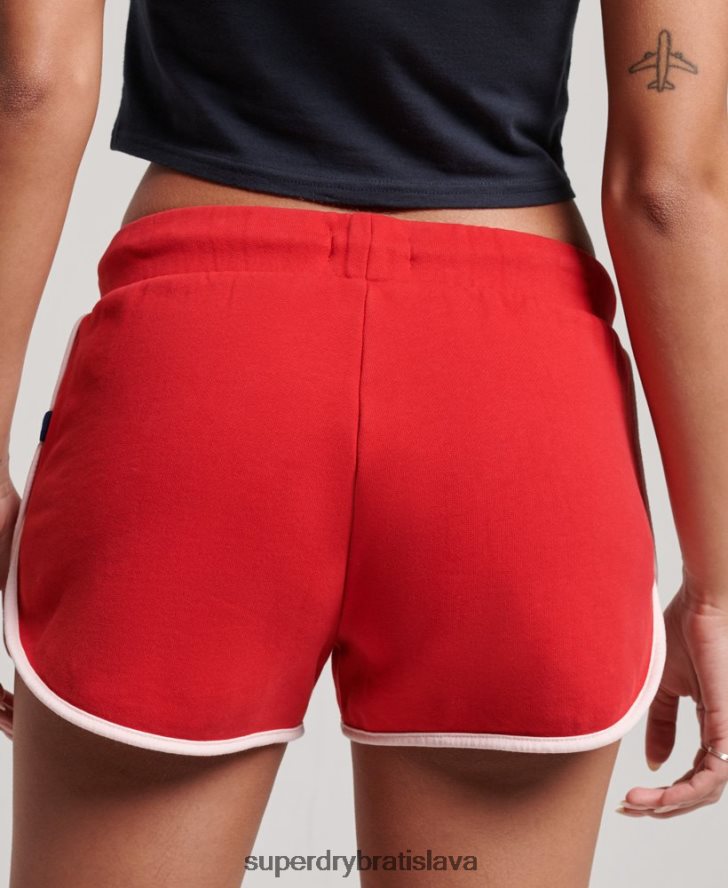 Superdry ženy vintage rolka s džersejovými šortkami 6B4ZTR2180 oblečenie červená