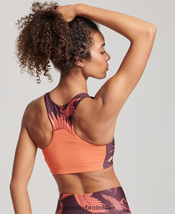Superdry ženy aktívna jadrová podprsenka 6B4ZTR4171 oblečenie červená