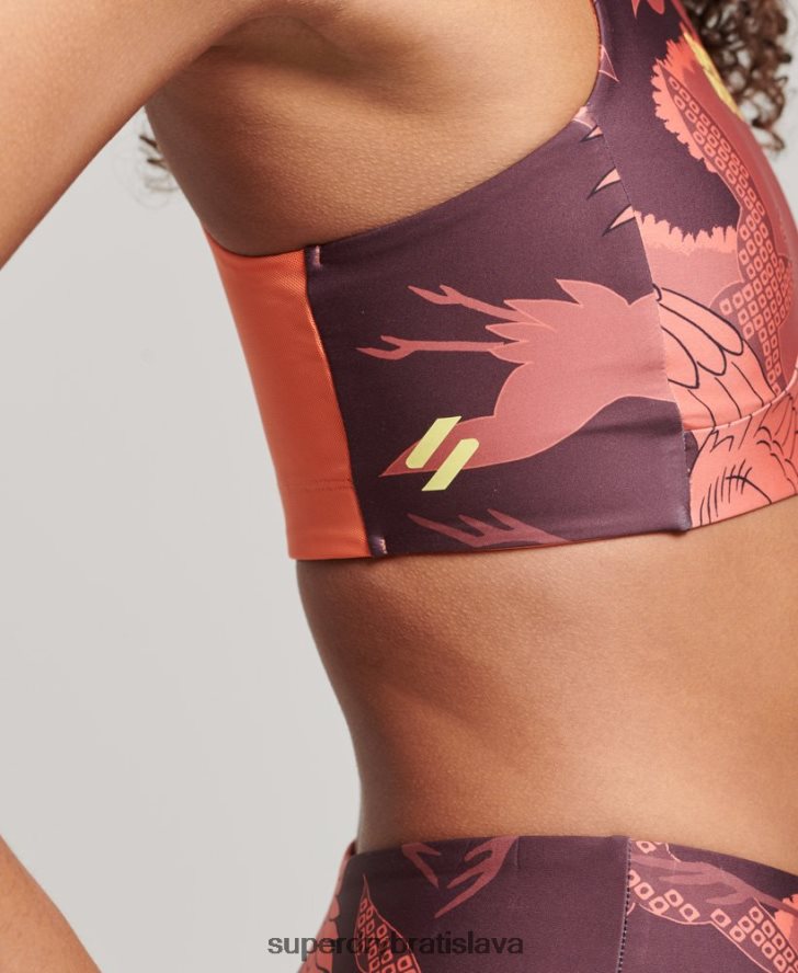 Superdry ženy aktívna jadrová podprsenka 6B4ZTR4171 oblečenie červená