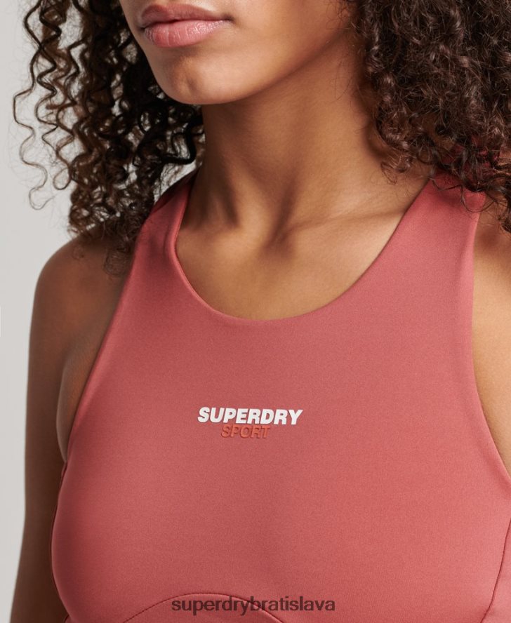 Superdry ženy aktívna jadrová podprsenka 6B4ZTR4173 oblečenie hnedá