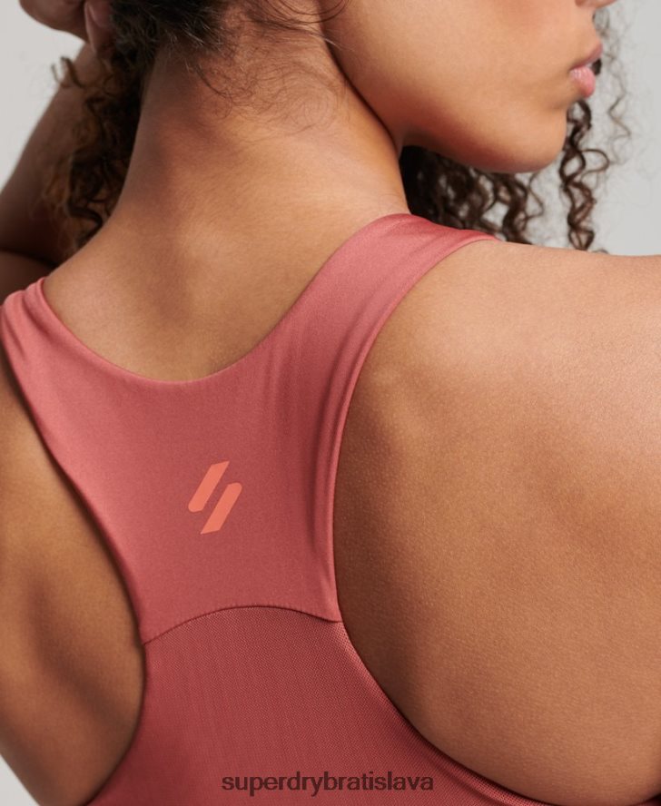 Superdry ženy aktívna jadrová podprsenka 6B4ZTR4173 oblečenie hnedá