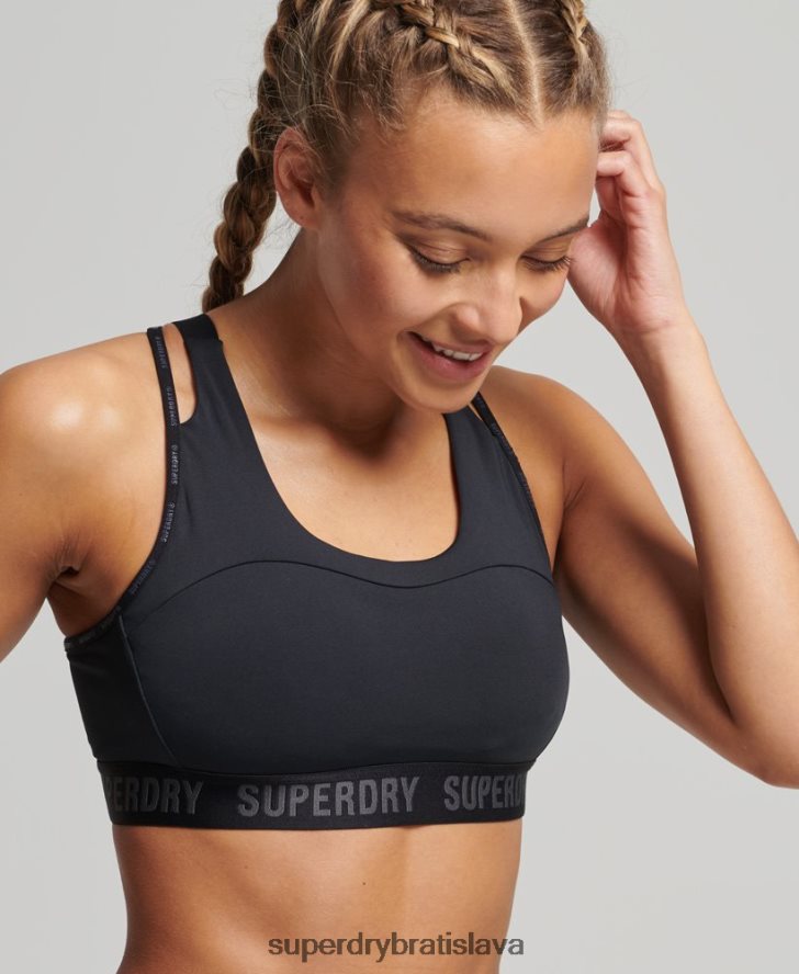Superdry ženy bežecká podprsenka 6B4ZTR6323 oblečenie čierna