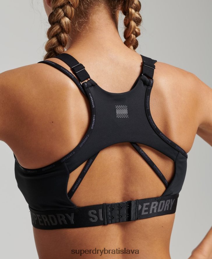 Superdry ženy bežecká podprsenka 6B4ZTR6323 oblečenie čierna