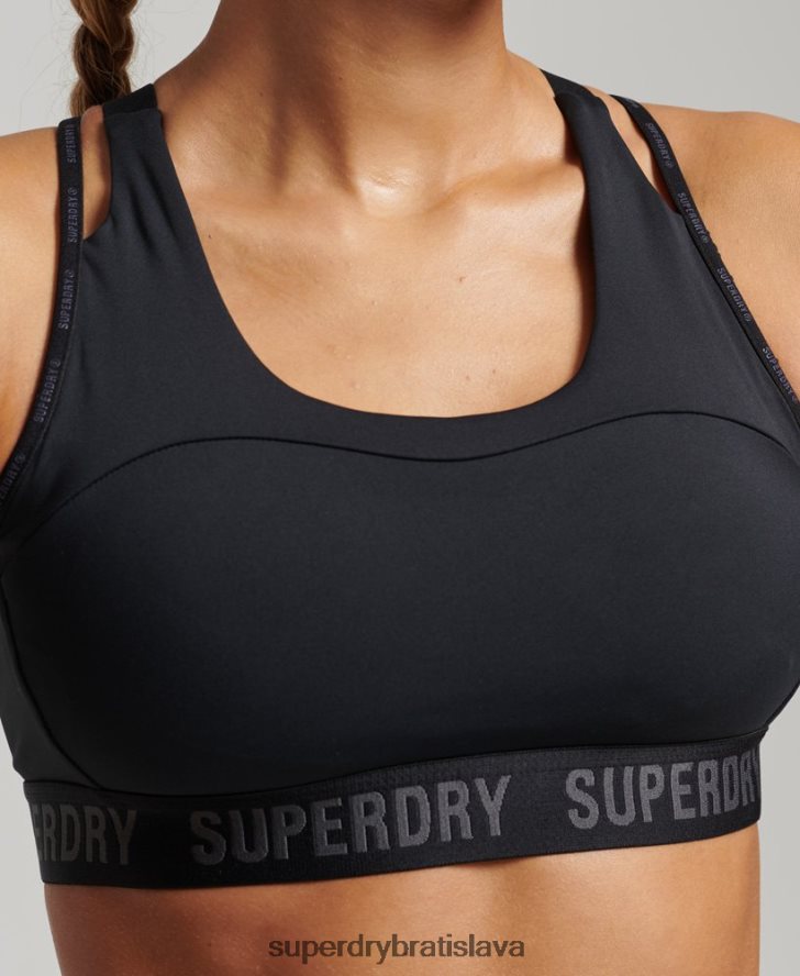 Superdry ženy bežecká podprsenka 6B4ZTR6323 oblečenie čierna