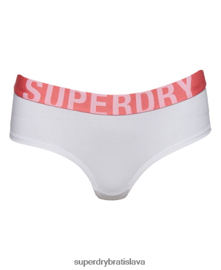 Superdry ženy bedrové nohavičky s veľkým logom z organickej bavlny 6B4ZTR6567 oblečenie biely