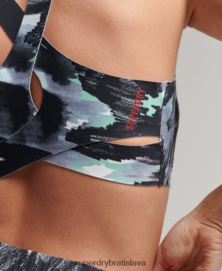 Superdry ženy beh výkon podprsenka 6B4ZTR6315 oblečenie tmavošedý